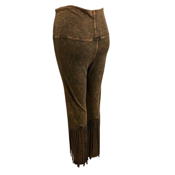 T Party Womens Brown Fringe Pants XL Western Style - Picture 6 of 7